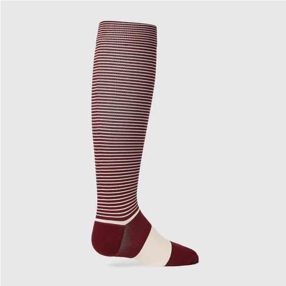 FIGS DoubleStripe Burgundy Compression Socks Size M NWOT/Flaw - Picture 5 of 5